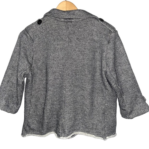 CAbi Peacoat Women Size Medium Shrunken Double Breasted Gray * - Picture 6 of 9